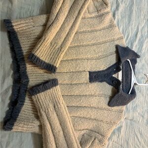 By Together Cream and Gray Sweater